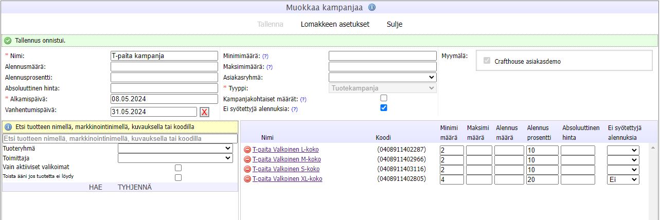 Esimerkki kampanja
