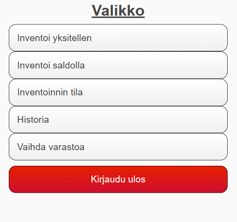 mobiili valikko